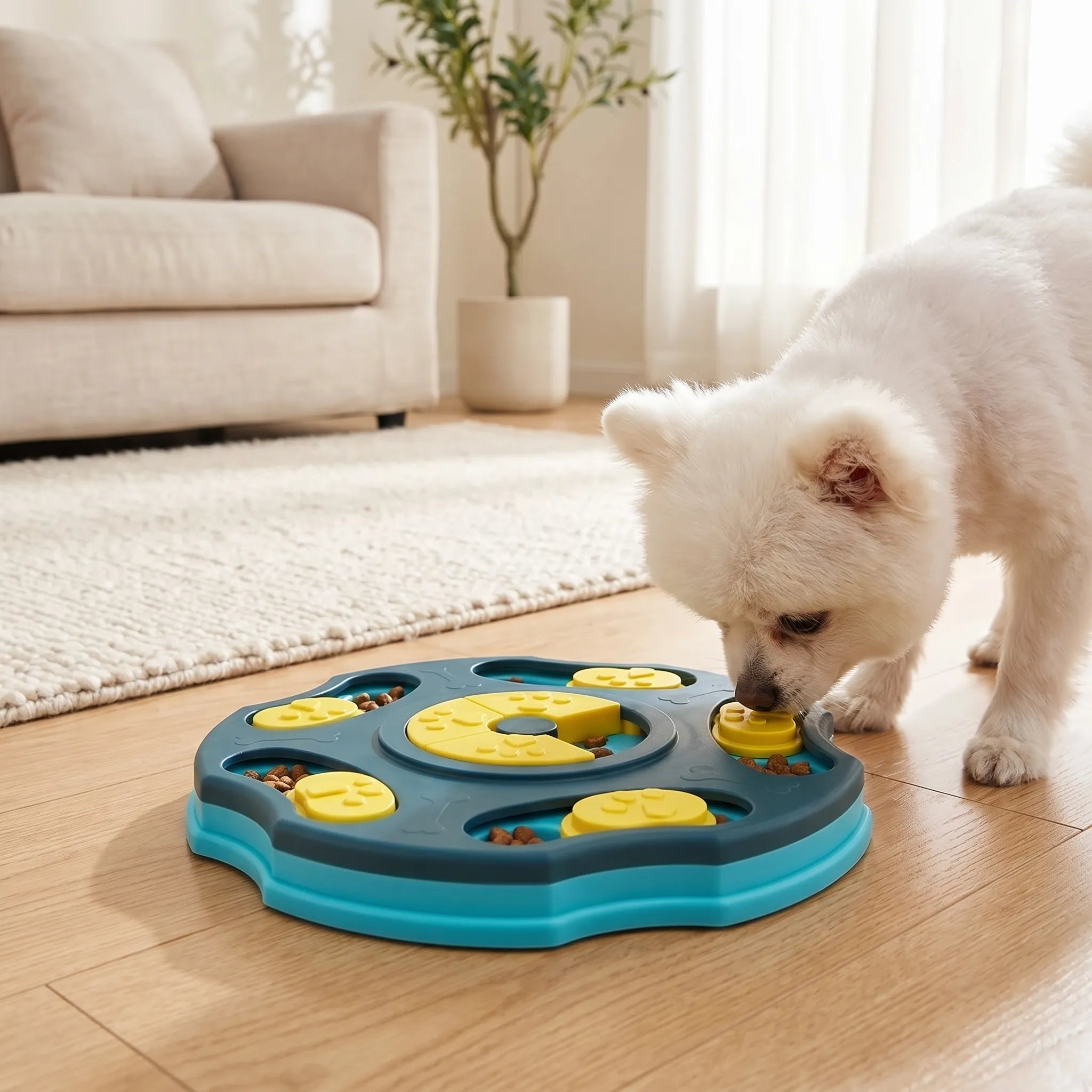 Interaktivt Foderpuslespil Til Hunde