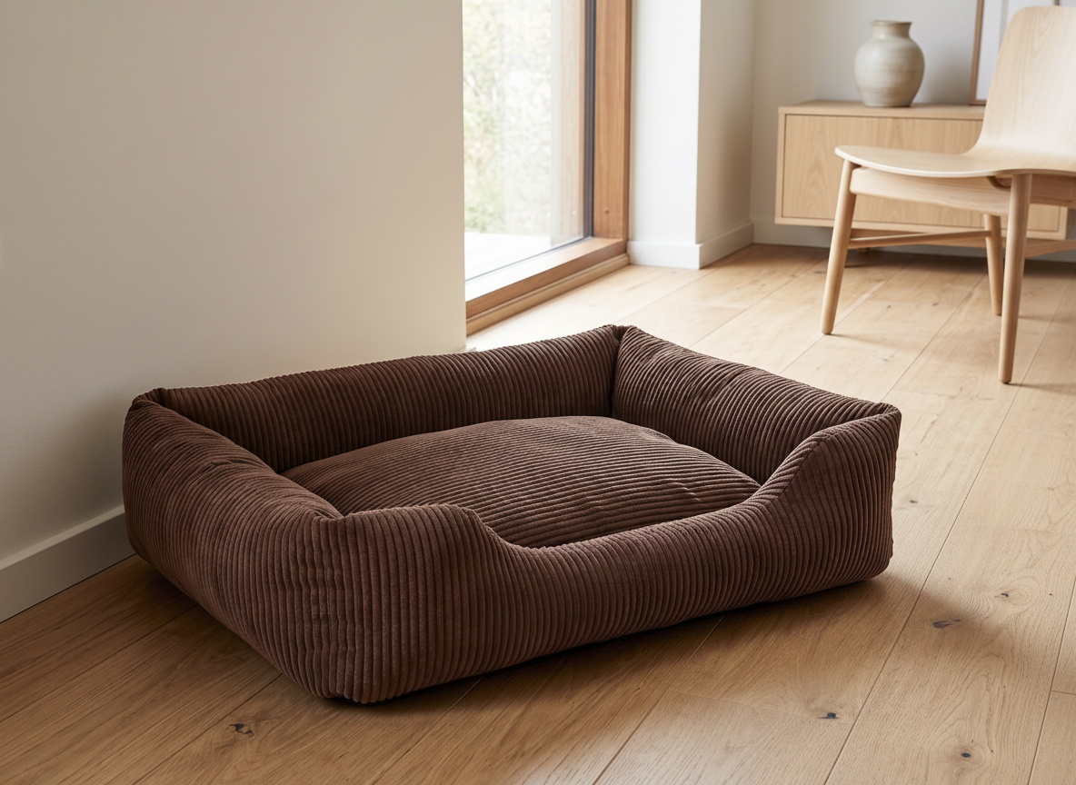 Luxury Corduroy Dog Bed