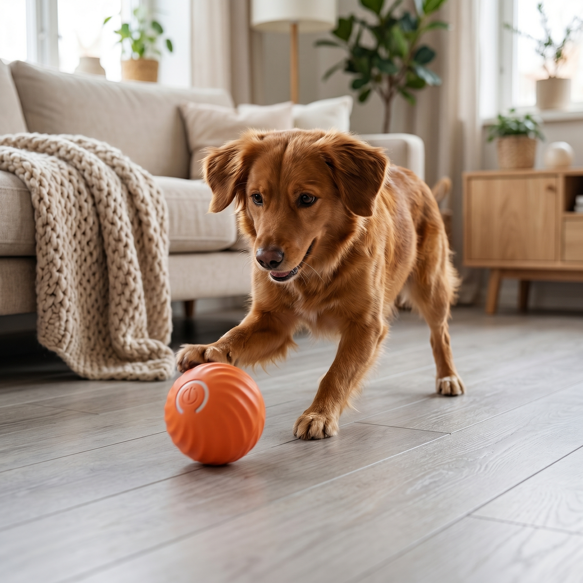 Self-Moving Dog Ball — Interactive & Rechargeable