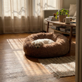 Round Fluffy Donut Dog Bed